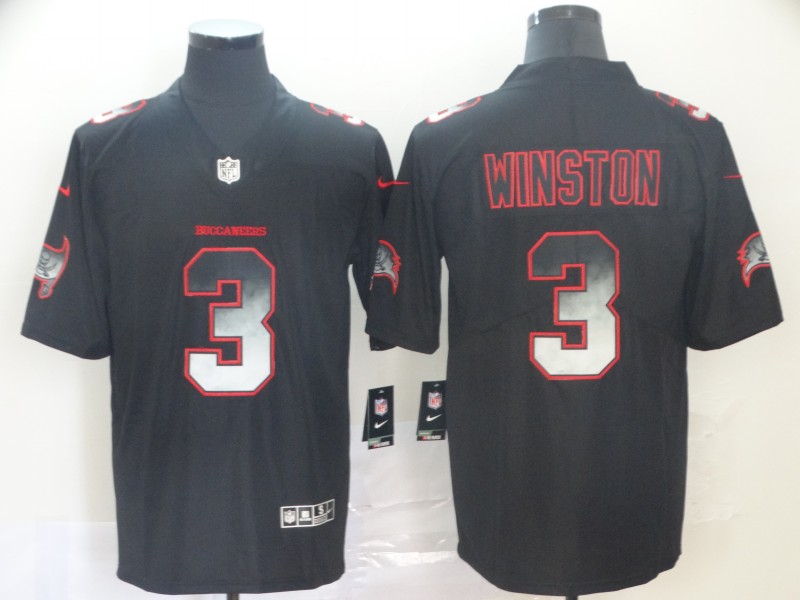 Men's Tampa Bay Buccaneers Jameis Winston #3 Black Jersey